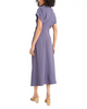 Image of Luxely Theo Short Sleeve Gathered Midi Dress - Graystone