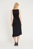 Image of Luxely Finch Ruched Satin Sleeveless Midi Dress - Meteorite