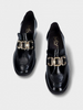 Image of MLV Shoes Carolina Patent Leather Block Heel Loafer - Black