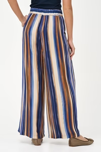 M Made in Italy Striped Wide Leg Pant - Glacier Stripe
