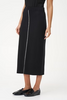 Image of M Made in Italy Contrast Seam Pencil Skirt - Black