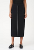 Image of M Made in Italy Contrast Seam Pencil Skirt - Black