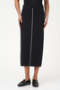 Image of M Made in Italy Contrast Seam Pencil Skirt - Black