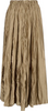 Image of M Made in Italy Crinkle Satin Maxi Skirt - Gold