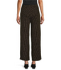 Image of M Made in Italy Lurex Stripe Wide Leg Pant - Black/Gold