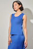 Image of Ming Wang Scoop Neck Knit Tank - Gentian Blue