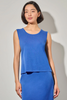 Image of Ming Wang Scoop Neck Knit Tank - Gentian Blue