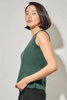 Image of Ming Wang Scoop Neck Knit Tank - Viridian Green