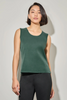 Image of Ming Wang Scoop Neck Knit Tank - Viridian Green