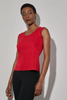 Image of Ming Wang Scoop Neck Knit Tank - Dusk Red