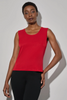 Image of Ming Wang Scoop Neck Knit Tank - Dusk Red