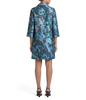 Image of Ming Wang Jacquard Woven Abstract Print Topper - Deep Teal/Tranquil Blue