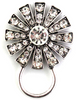 Image of Crystal Embellished Starburst Magnetic Eyeglass Holder Brooch - Clear/Silver