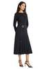 Image of Maggy London Elea Long Sleeve Midi Dress with Belt - Black