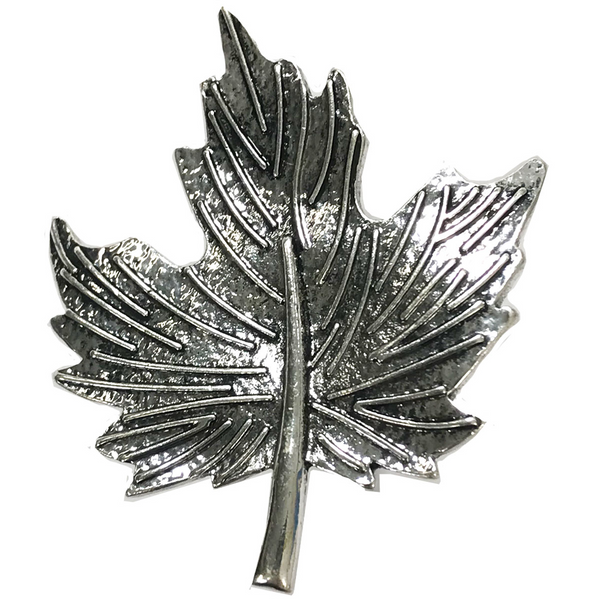 Maple Leaf Magnetic Brooch - Silver