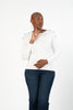 Image of Marble Shoulder Button Sweater - Off White