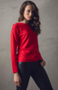 Image of Marble Shoulder Button Sweater - Red