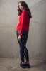 Image of Marble Shoulder Button Sweater - Red