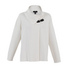 Image of Marble Buckle Detail Cotton Cardigan - White