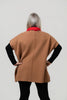 Image of Marble Short Sleeve Open Front Cardigan - Camel