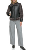 Image of Andrew Marc Vellica Washable Faux Leather Aviator Jacket - Peppercorn