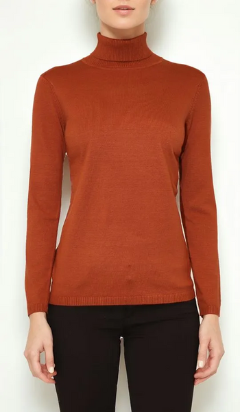 Metric Knits Turtleneck Sweater - Ginger Bread