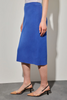 Image of Ming Wang Pull On Knit Skirt - Gentian Blue