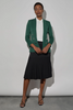 Image of Ming Wang Tailored Fit Ottoman Stitch Knit Jacket - Viridian Green