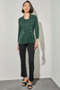 Image of Ming Wang Tailored Fit Ottoman Stitch Knit Jacket - Viridian Green