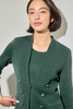 Image of Ming Wang Tailored Fit Ottoman Stitch Knit Jacket - Viridian Green