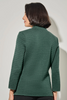 Image of Ming Wang Tailored Fit Ottoman Stitch Knit Jacket - Viridian Green