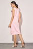 Image of Ming Wang Abstract Shimmer Soft Knit Dress Plus Size - Rosy Blush/White