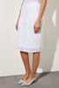 Image of Ming Wang Plus Size Soutache Jacquard Skirt - White
