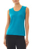 Image of Ming Wang Scoop Neck Knit Tank - Bright Teal