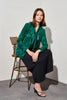 Image of Ming Wang Long Sleeve Diamond Jacket - Jewel Green