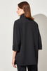 Image of Ming Wang Zip Front Crepe Jacket - Black