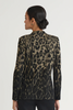 Image of Ming Wang Leopard Print Jacquard Knit Jacket - Black/Multicolor/Animal Print
