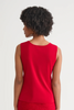 Image of Ming Wang Mid-Length Scoop Neck Knit Tank - Holiday Red