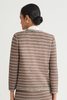 Image of Ming Wang Basket Weave Braided Trim Jacket - Brown/Black/Multicolor