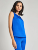 Image of Misook Crepe de Chine Tank - Aegean Blue