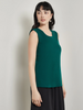 Image of Misook Scoop Neck Knit Tank - Spruce Green