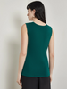 Image of Misook Scoop Neck Knit Tank - Spruce Green