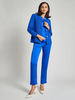 Image of Misook Long Sleeve Tonal Ottoman Knit Jacket - Aegean Blue