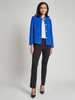 Image of Misook Long Sleeve Tonal Ottoman Knit Jacket - Aegean Blue