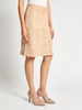 Image of Misook Mélange Straight Knit Skirt - Baked Clay/Biscotti/Aquatic