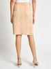 Image of Misook Mélange Straight Knit Skirt - Baked Clay/Biscotti/Aquatic