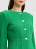 Image of Misook Tailored Tonal Button Front Closure Knit Jacket - Clover Field