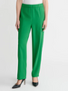 Image of Misook Nora Straight Leg Crepe de Chine Pull On Pant - Clover Field