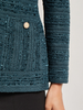 Image of Misook Novelty Tweed Knit Jacket - Marine Teal