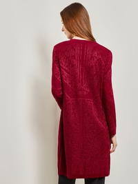 Misook Textured Long Jacket - African Violet